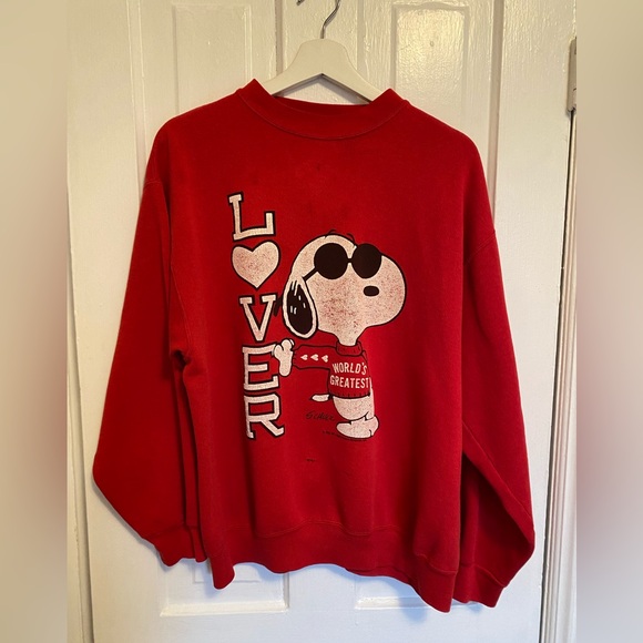Sweaters - Red Snoopy Graphic Sweatshirt Vintage